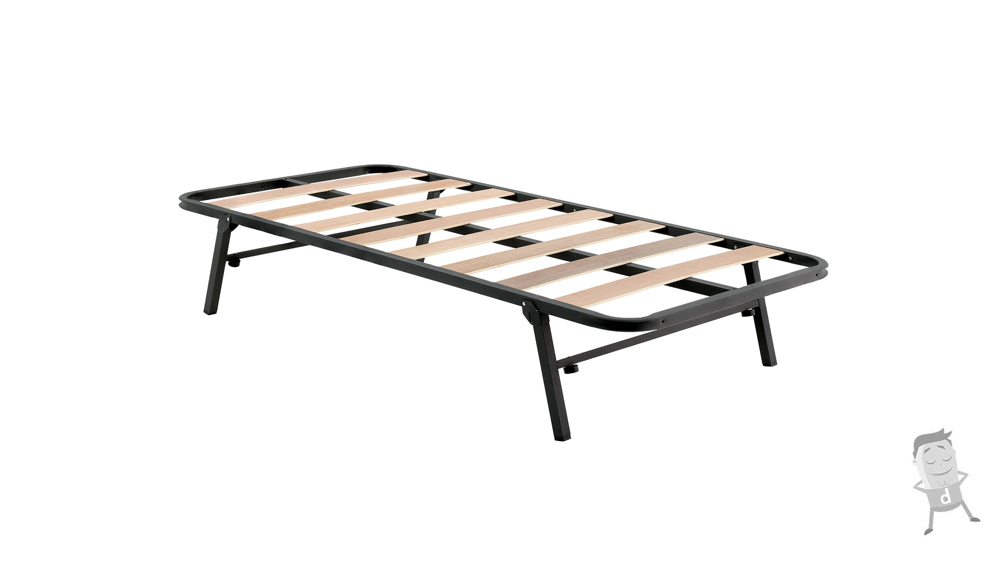 Somier Inferior de Cama Nido, Patas Plegables y Ruedas, Medidas 90x180 cm