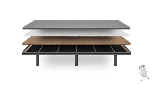 Base Tapizada Negro Con Patas De Madera Blanca, Medidas 150x190 Cm, Tejido 3d Transpirable con Ofertas en Carrefour