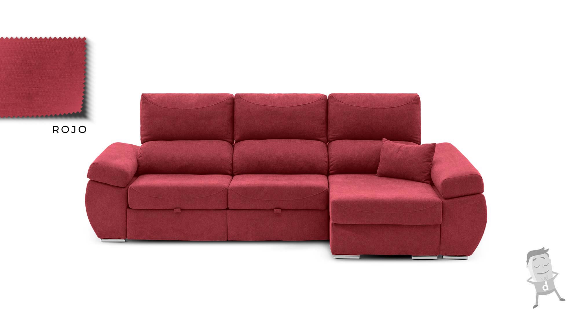 sofá-chaise-longue-Nivaria-rojo