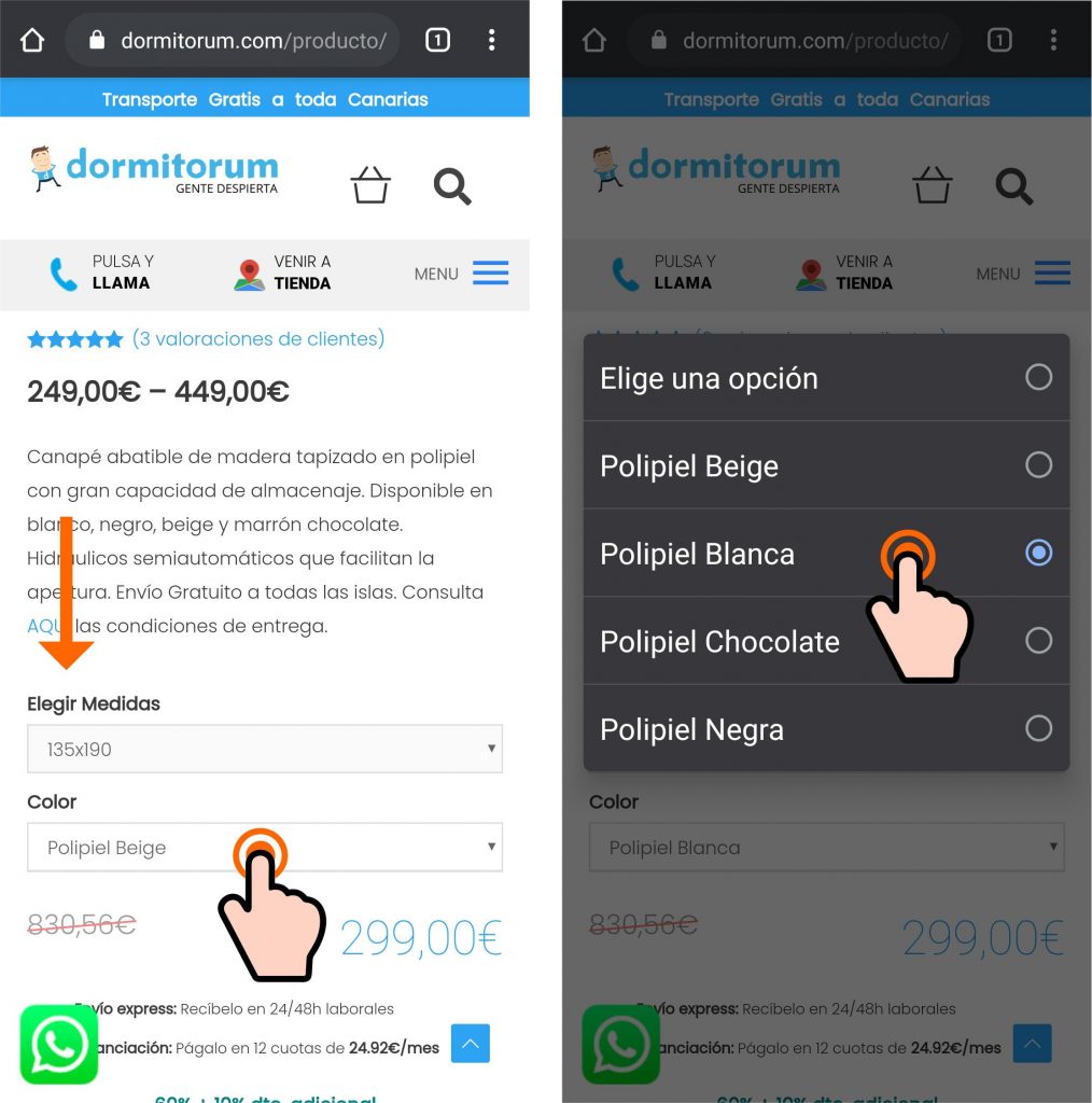 Tutorial compra Dormitorum movil 2