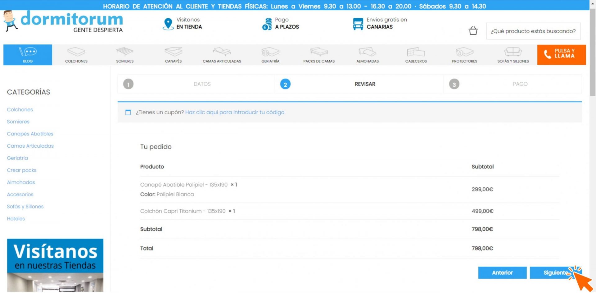 Tutorial de compra Dormitorum 9