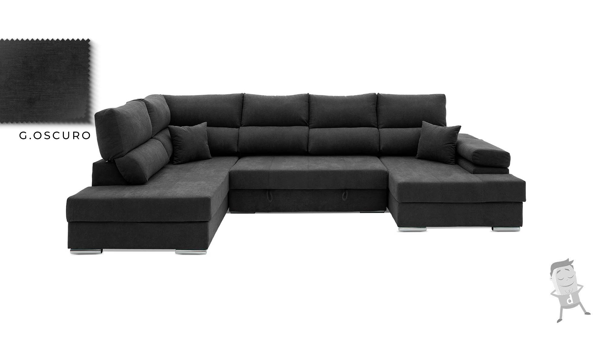 sofá-chaise-longue-Scherezade-gris-oscuro