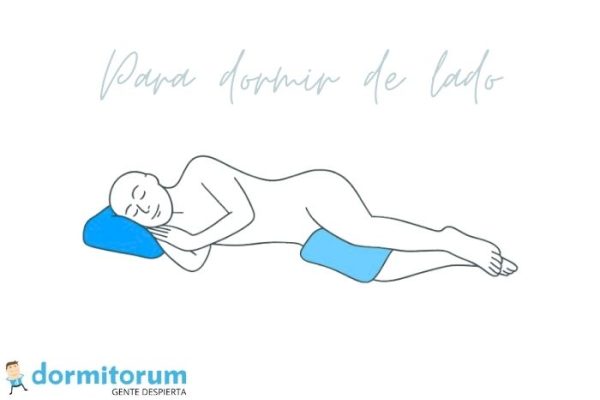 como poner la almohada para dormir de lado