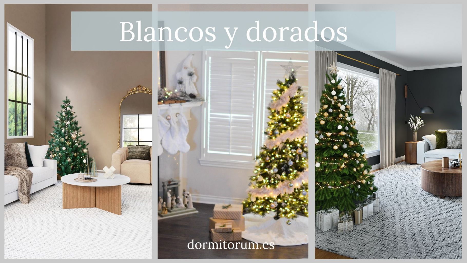 blanco y dorado navidad