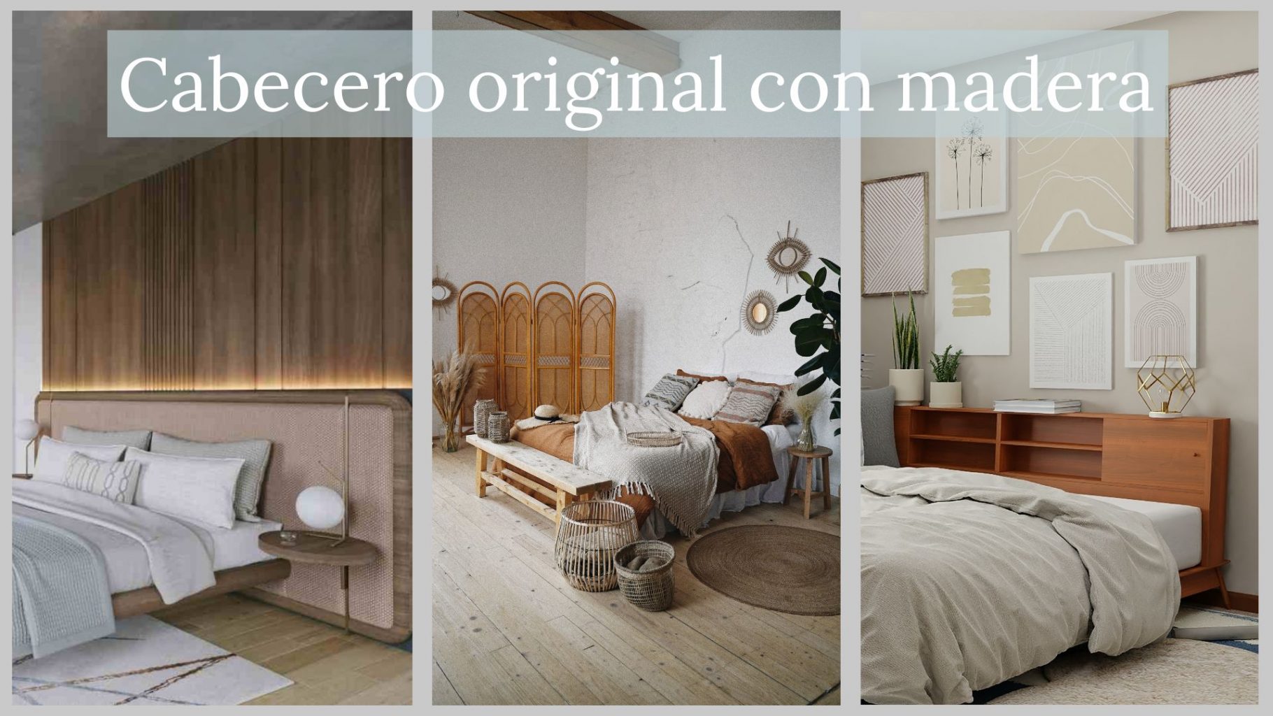 cabeceros originales con madera