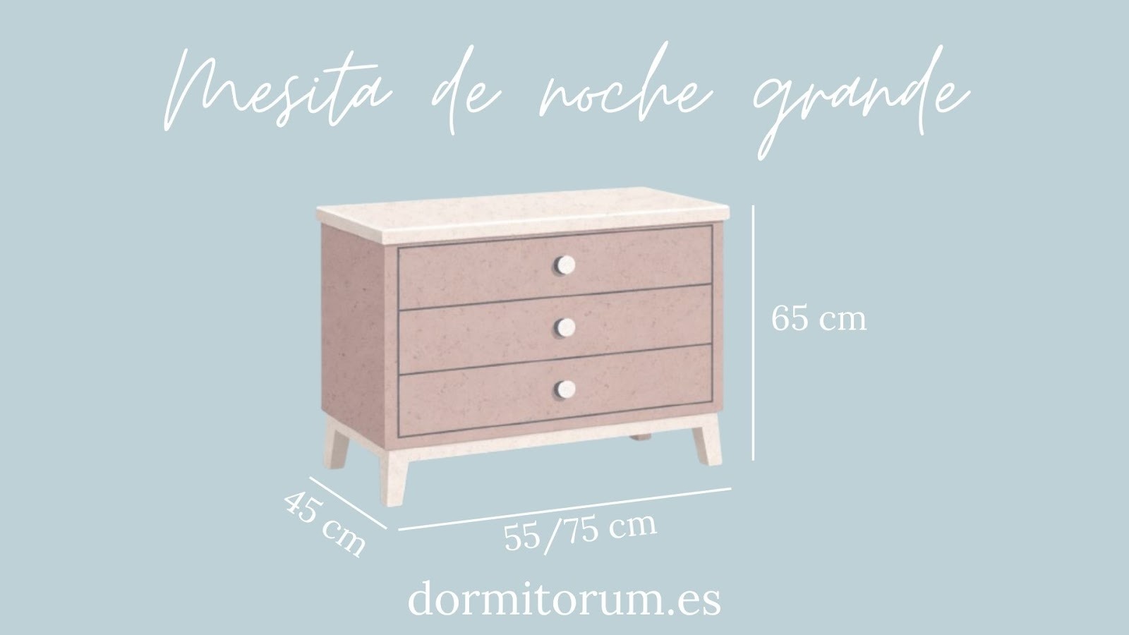 Mesita de noche grande o cómoda