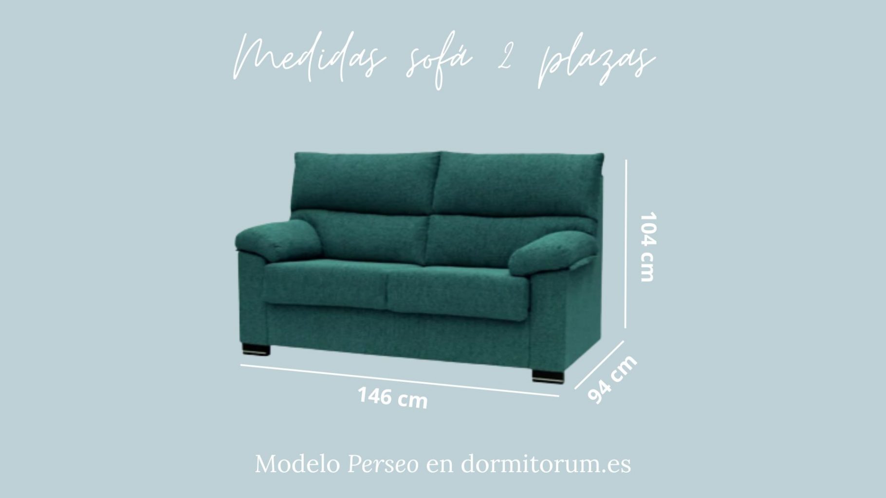 medidas sofa 2 plazas