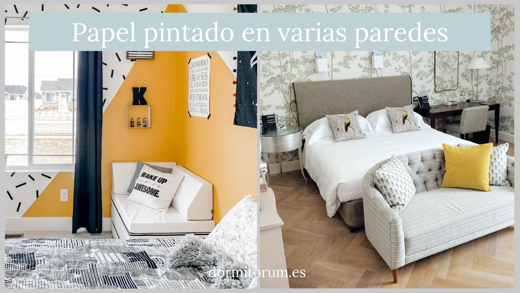 Cómo decorar una habitación de matrimonio con papel pintado - El