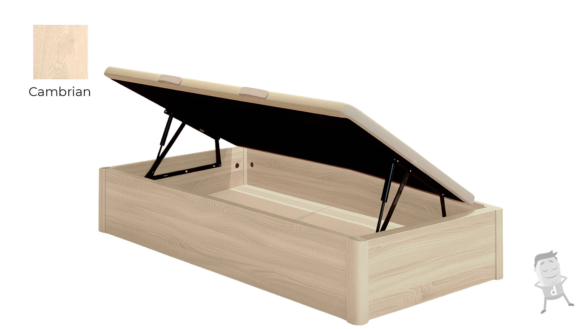 Canapé Abatible Madera Apertura lateral - Imagen 4