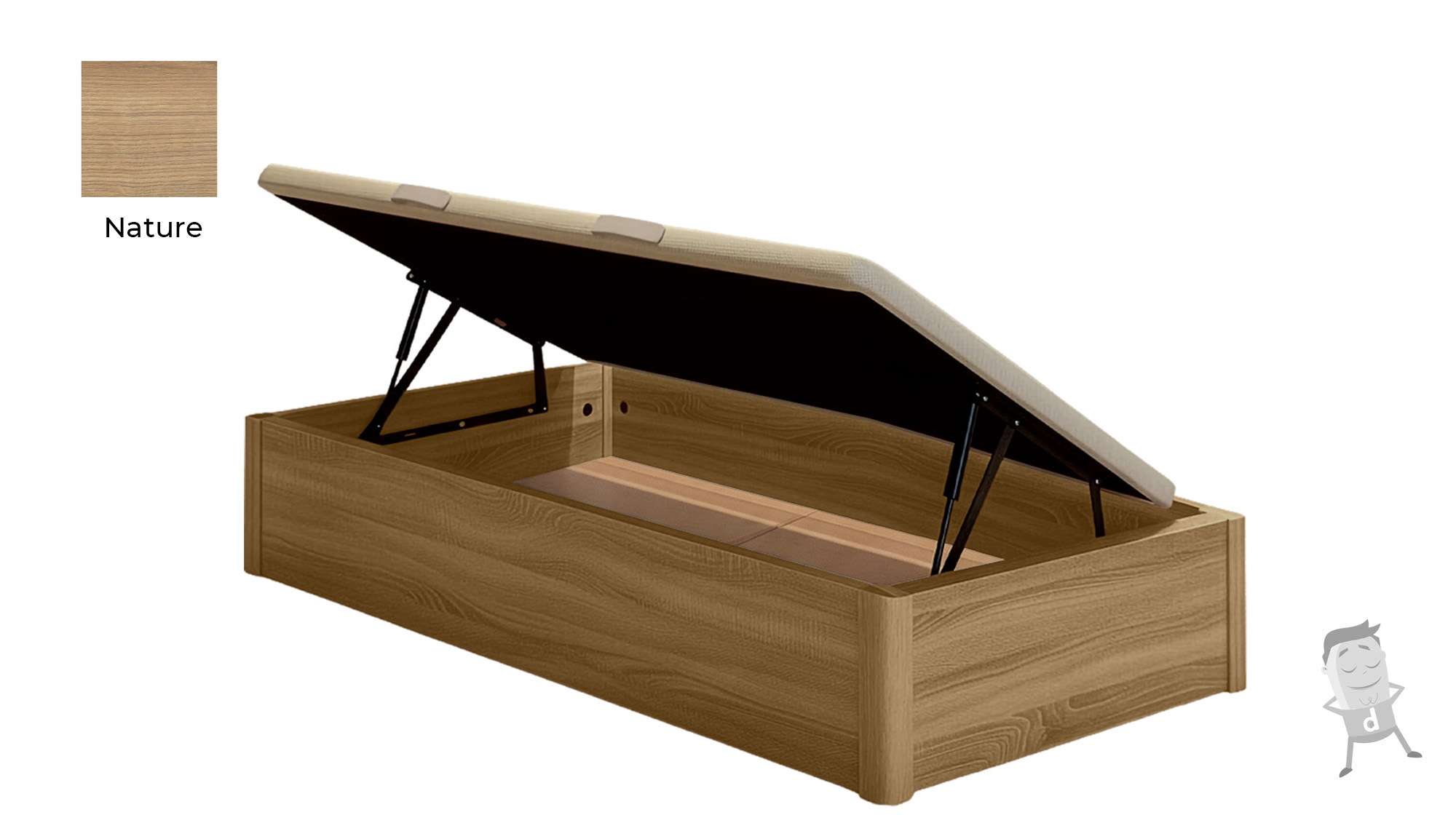 Canapé Abatible Madera Apertura lateral - Imagen 6