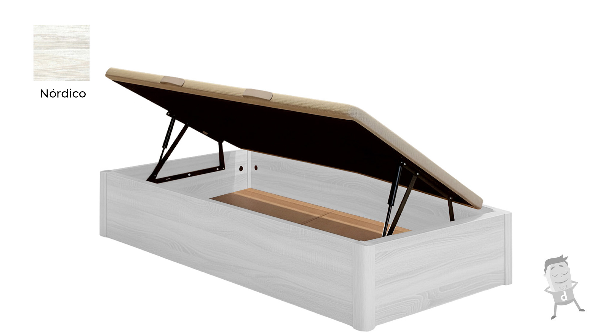 Canapé Abatible Madera Apertura lateral - Imagen 8