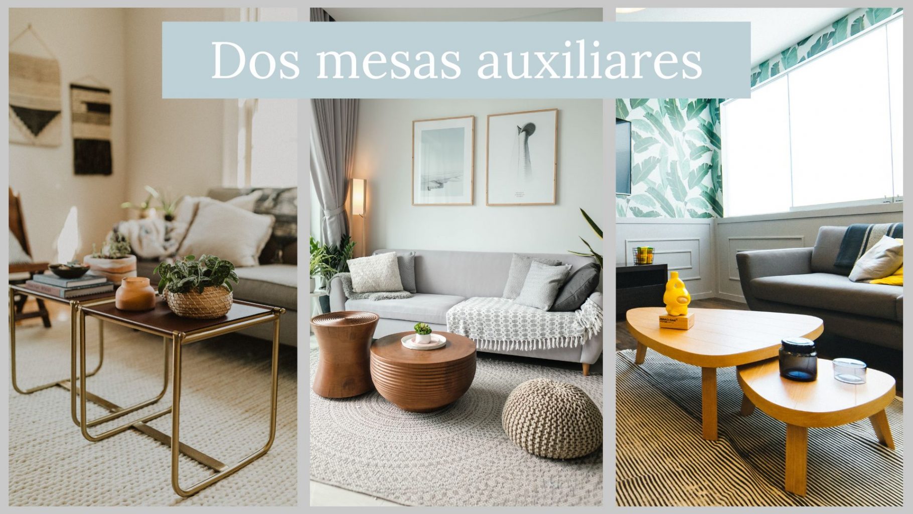 dos mesas auxiliares para chaise longue