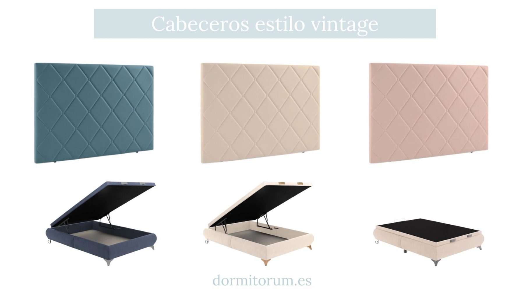 estilo vintage dormitorum cabecero y canape