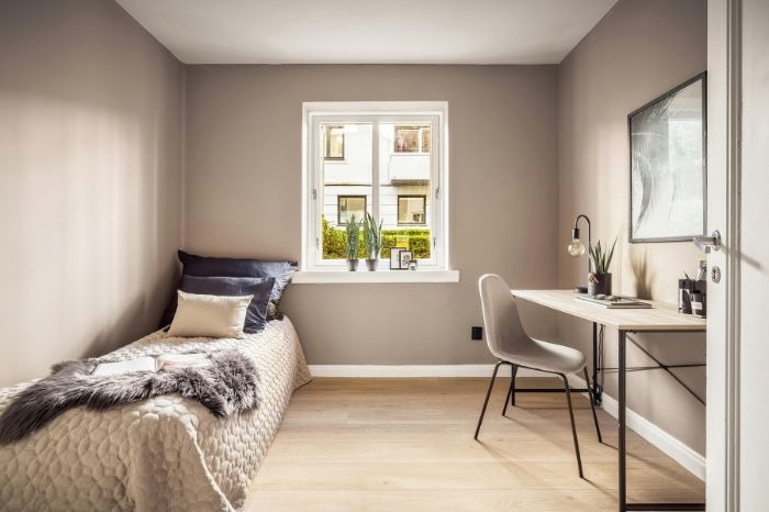 Decoración selectiva dormitorio minimalista