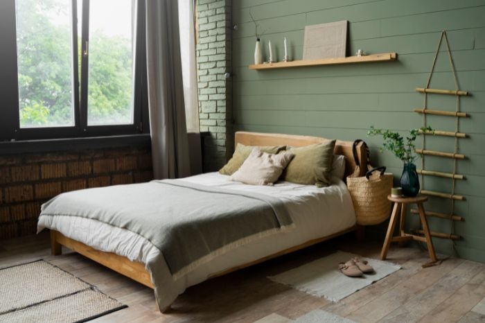 dormitorio minimalista vintage