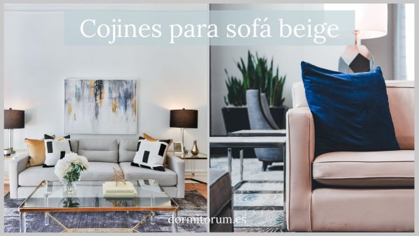 cojines para sofá beige