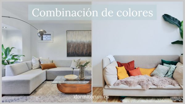 combinación de colores para sofá beige