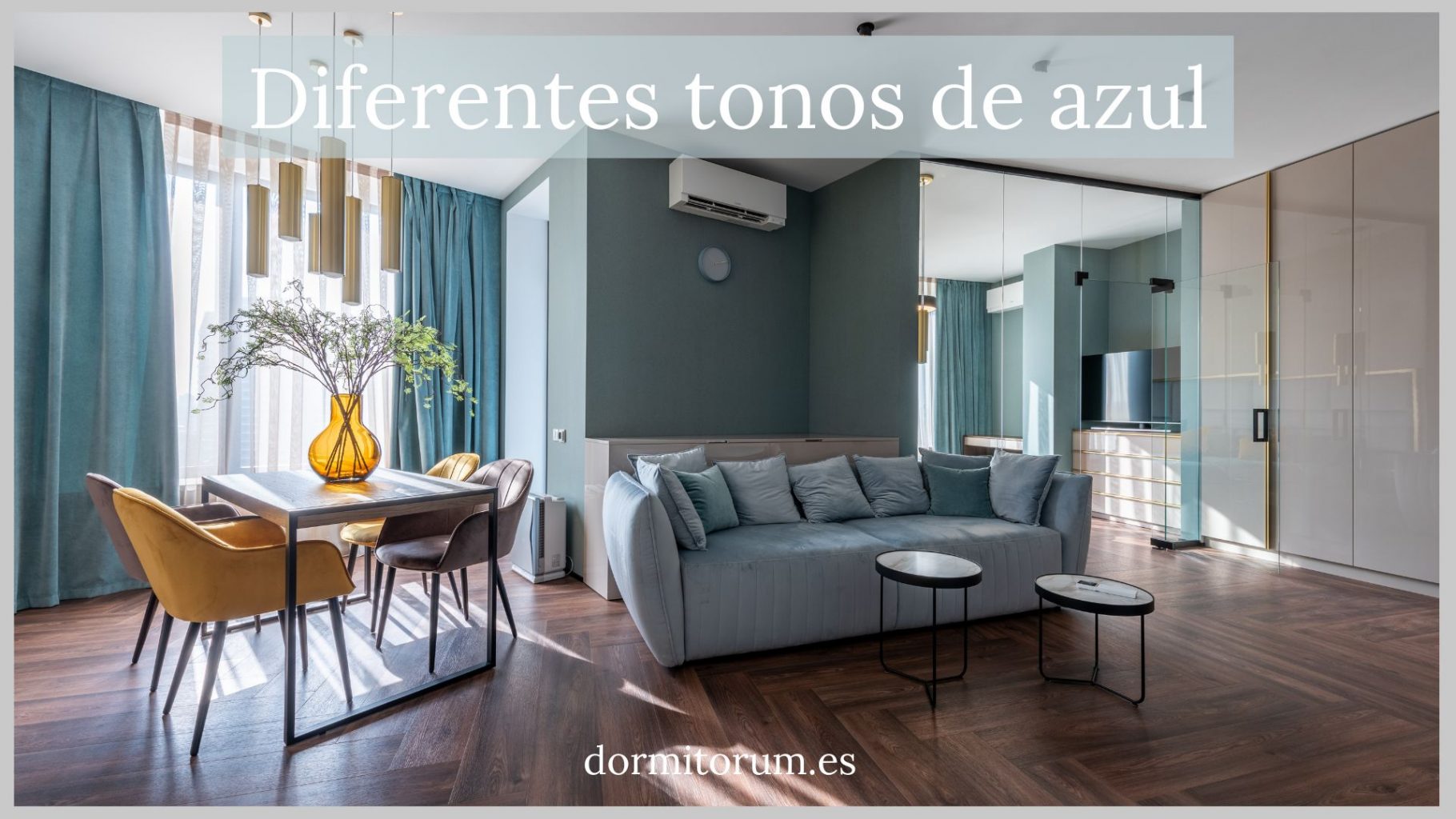 sofás en diferentes tonos de azul