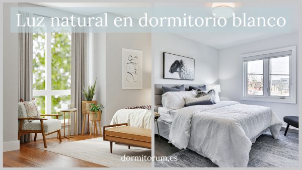 Luz natural en dormitorio blanco