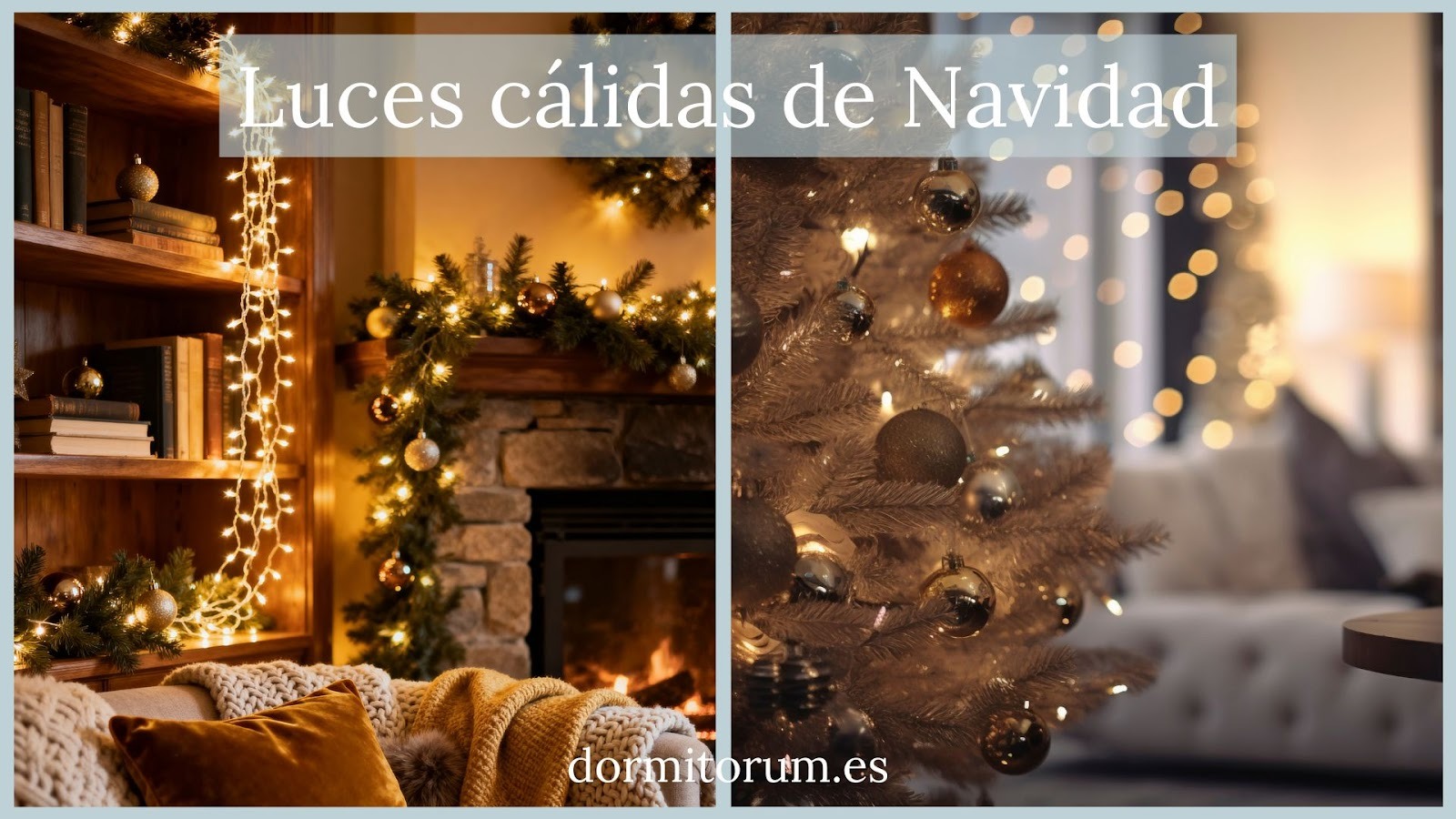 Luces cálidas de navidad
