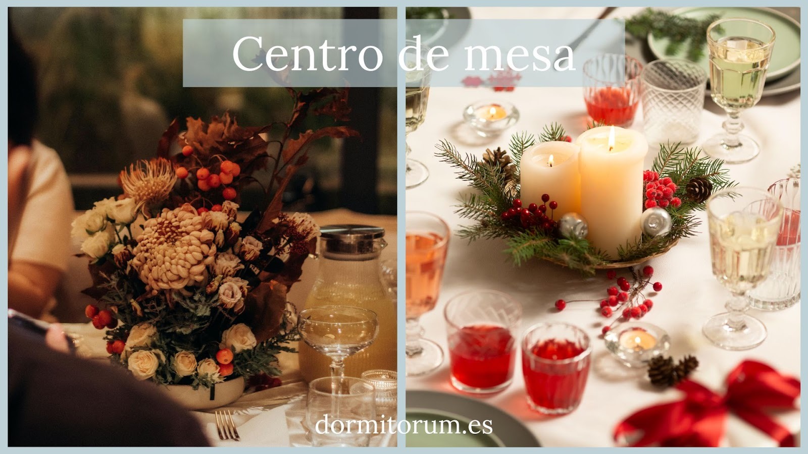 centro de mesa salón navideño