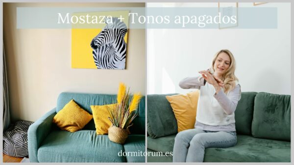 mostaza tonos apagados - decoracion salon con sofa mostaza