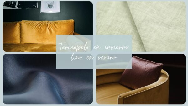 terciopelo en invierno y lino en verano - decoracion con sofá mostaza