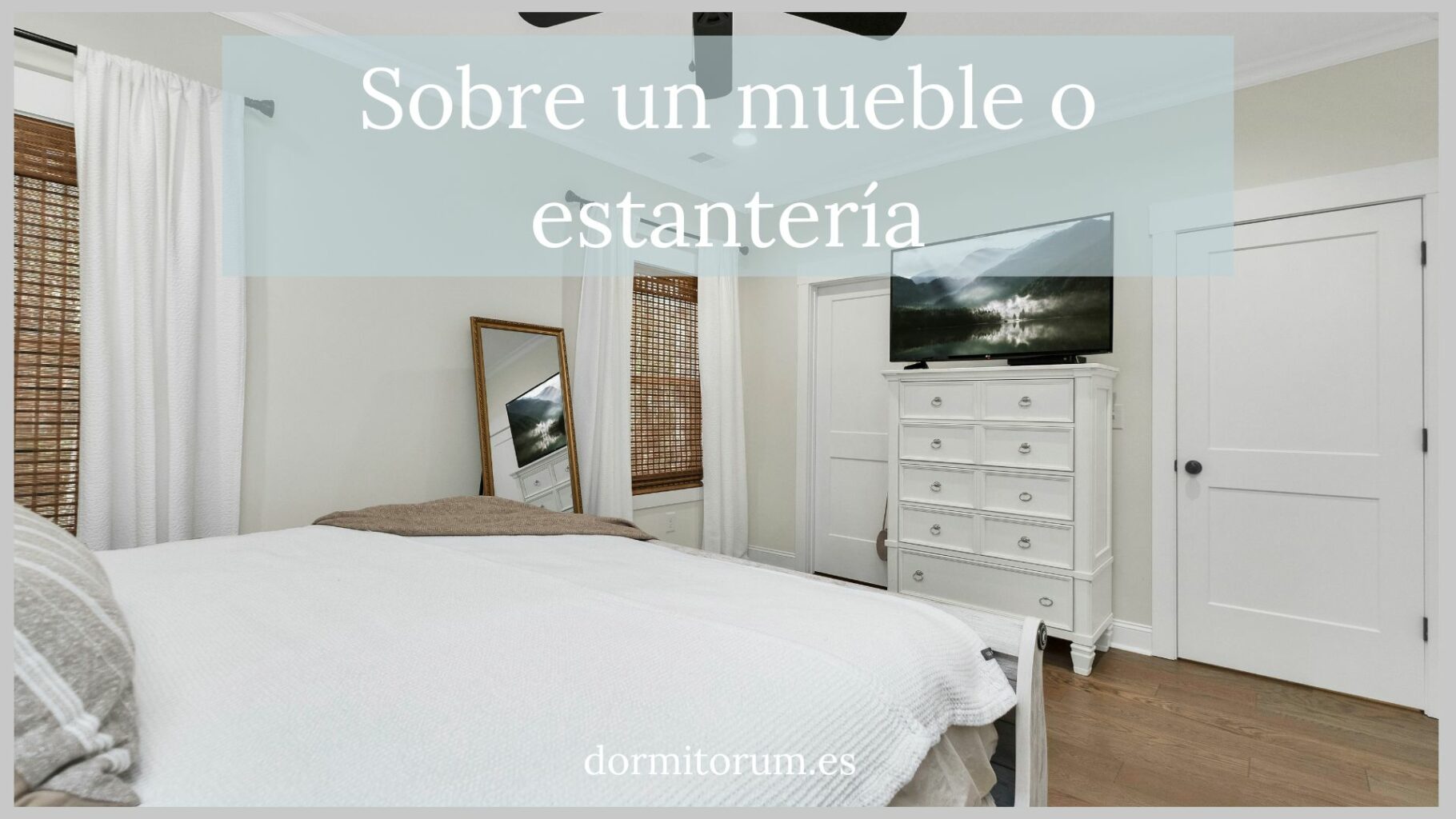 Sobre un mueble o estantería