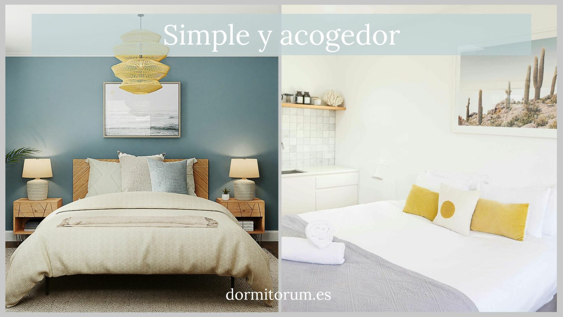 dormitorio para invitados simple y acogedor