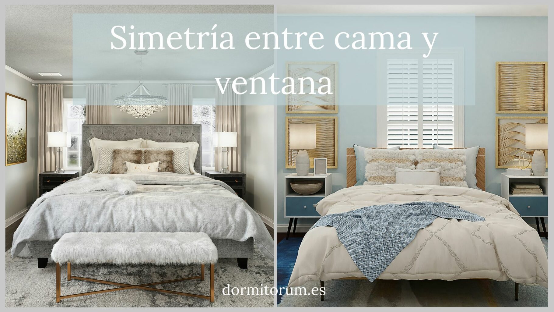 dormitorio con ventana en el cabecero - Simetría entre cama y ventana