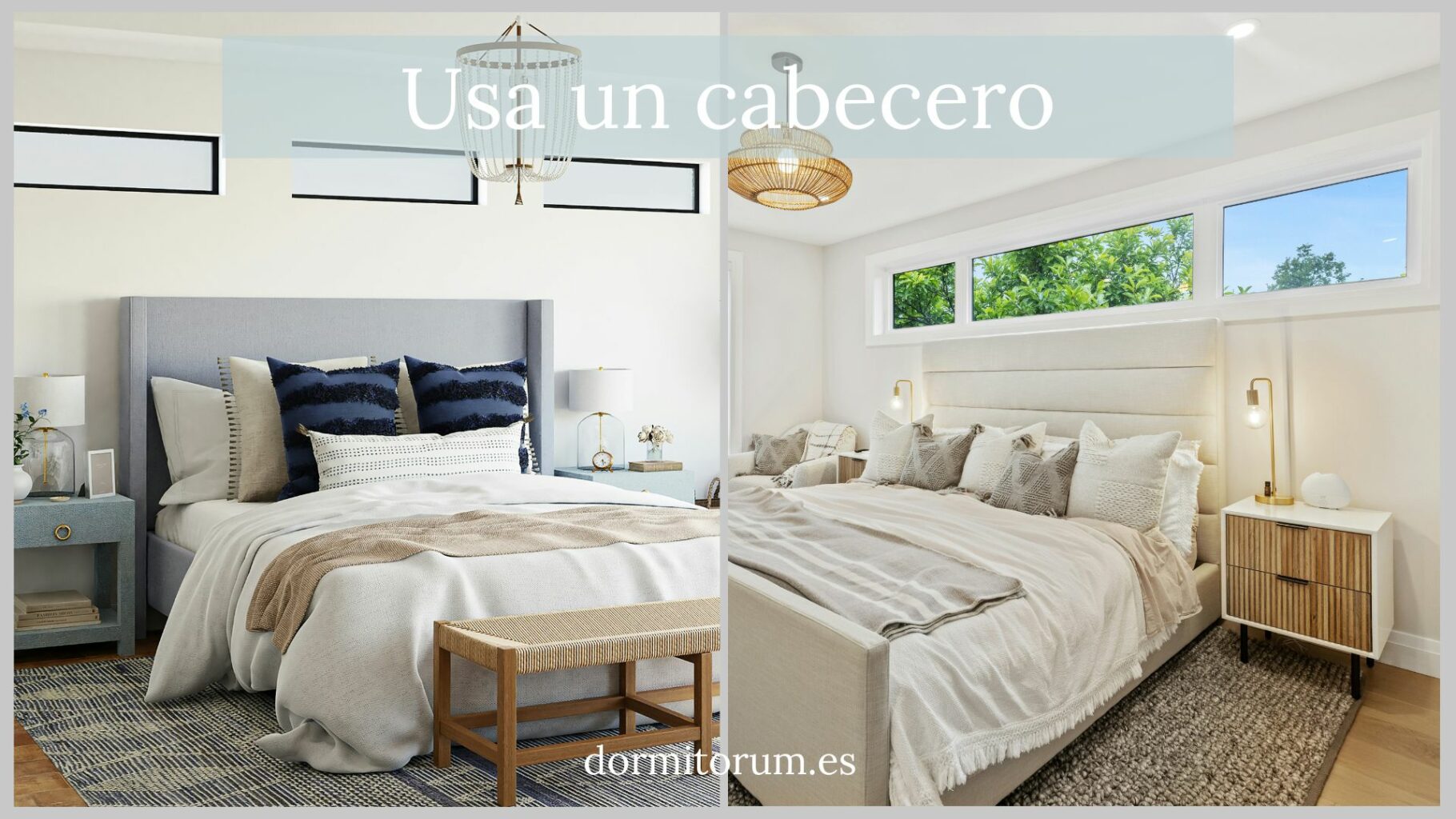 dormitorio con ventana en el cabecero - usa un cabecero