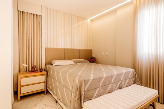 Dormitorio color tierra