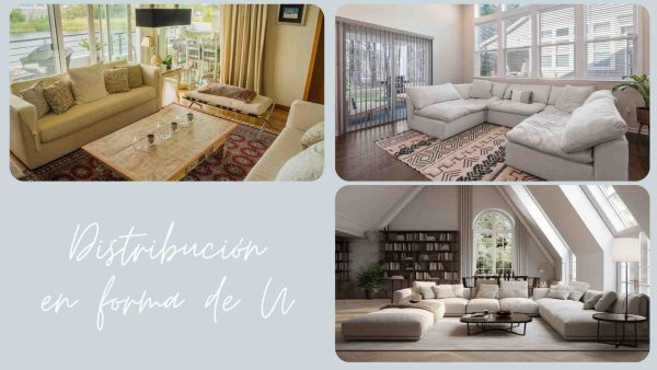Cómo decorar un salón grande; distribución en forma de U