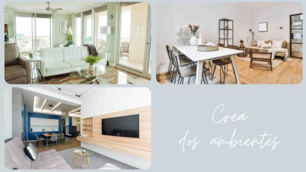 Cómo decorar un salón grande; dos ambientes