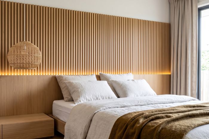Revestimiento con listones de madera