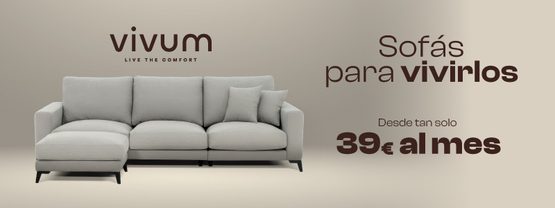 Vivum sofas financiados desde solo 39€